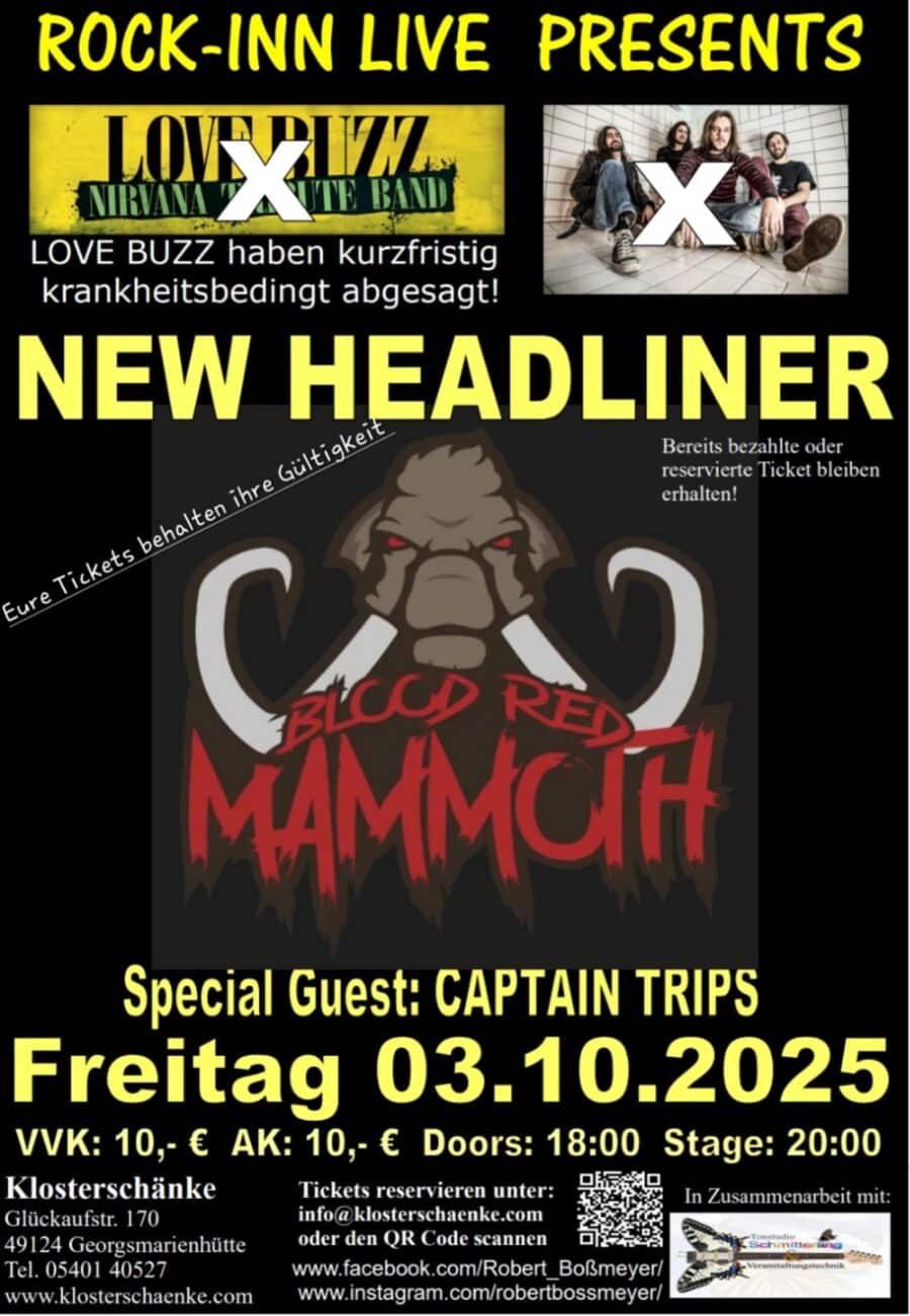 BLOOD RED MAMMOTH ERSATZ FÜR LOVE BUZZ