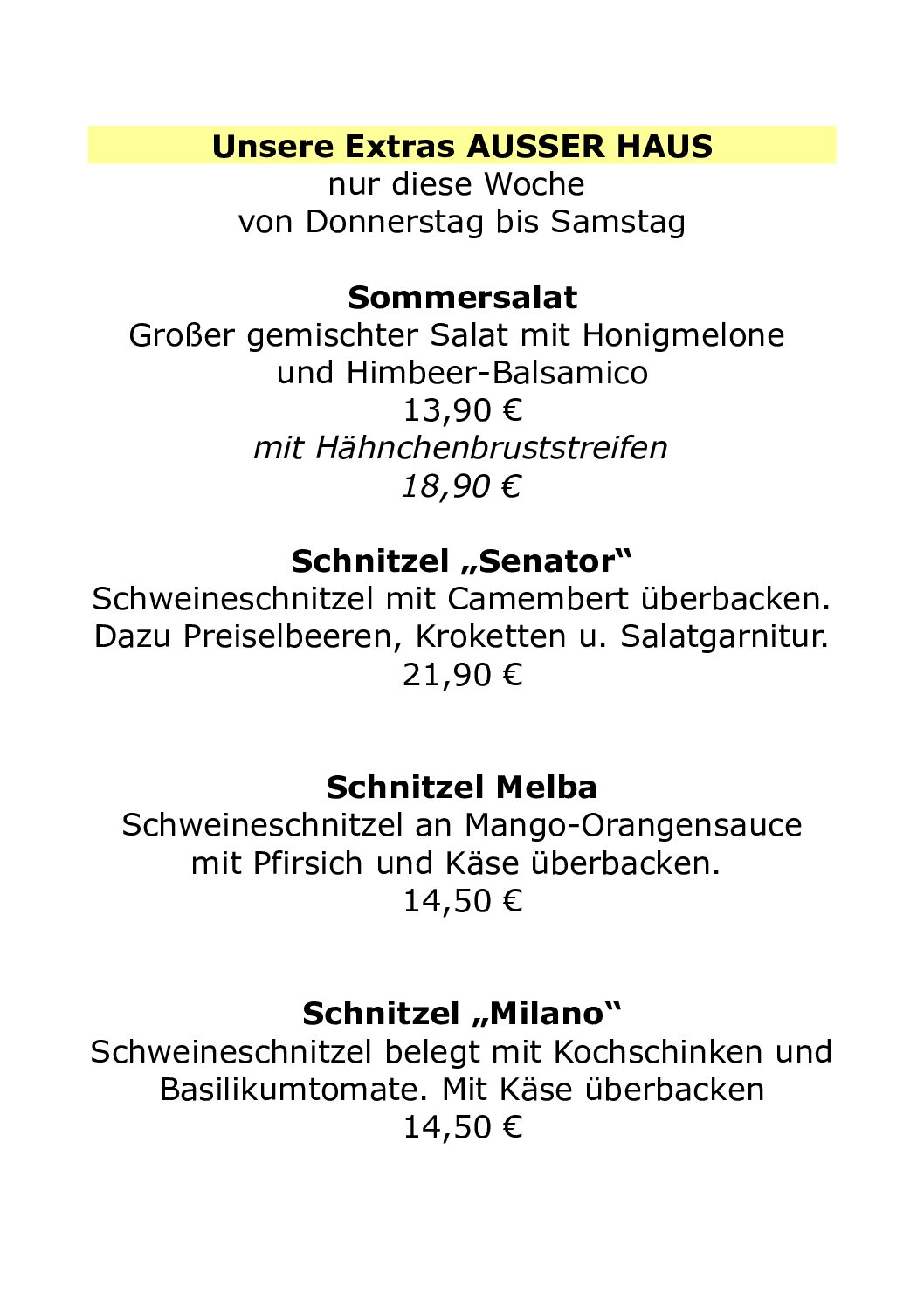 Unser EXTRA für EUCH